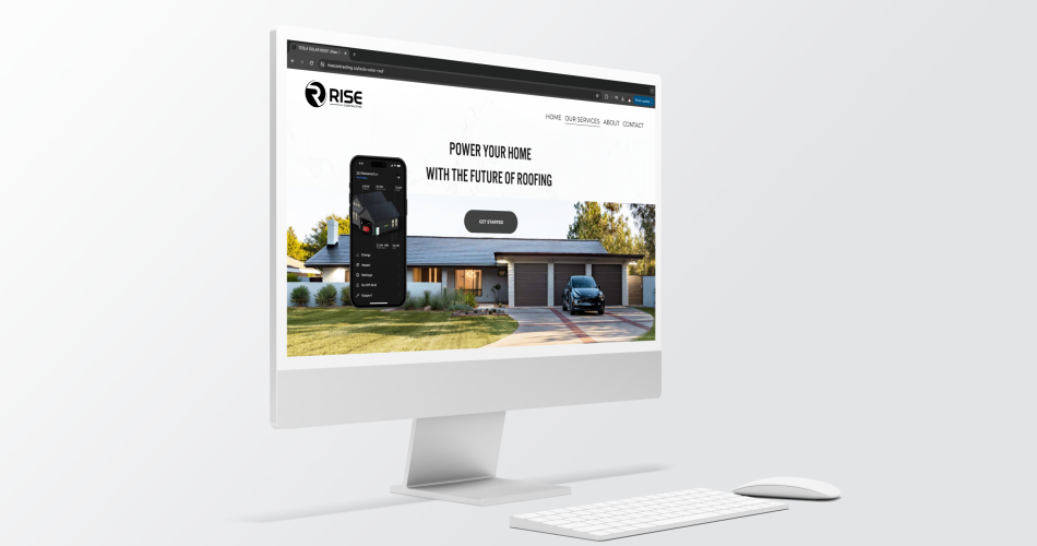 Rise Roofing Desktop Mockup